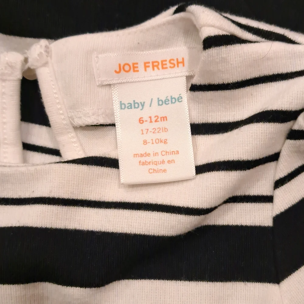 Joe Fresh Black and White Striped Short Sleeve Dress - Picture 3 of 3